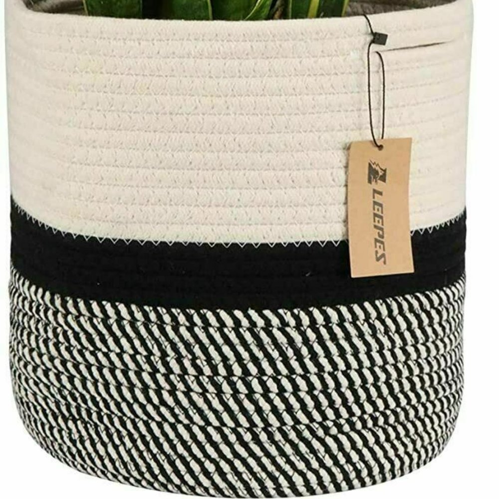 Cotton Rope Plant Basket Modern Woven Basket - Picture 5 of 7